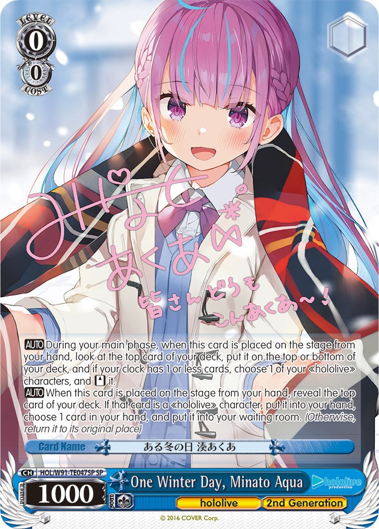 Image of One Winter Day, Minato Aqua (HOL/W91-TE047SP SP) [hololive production]