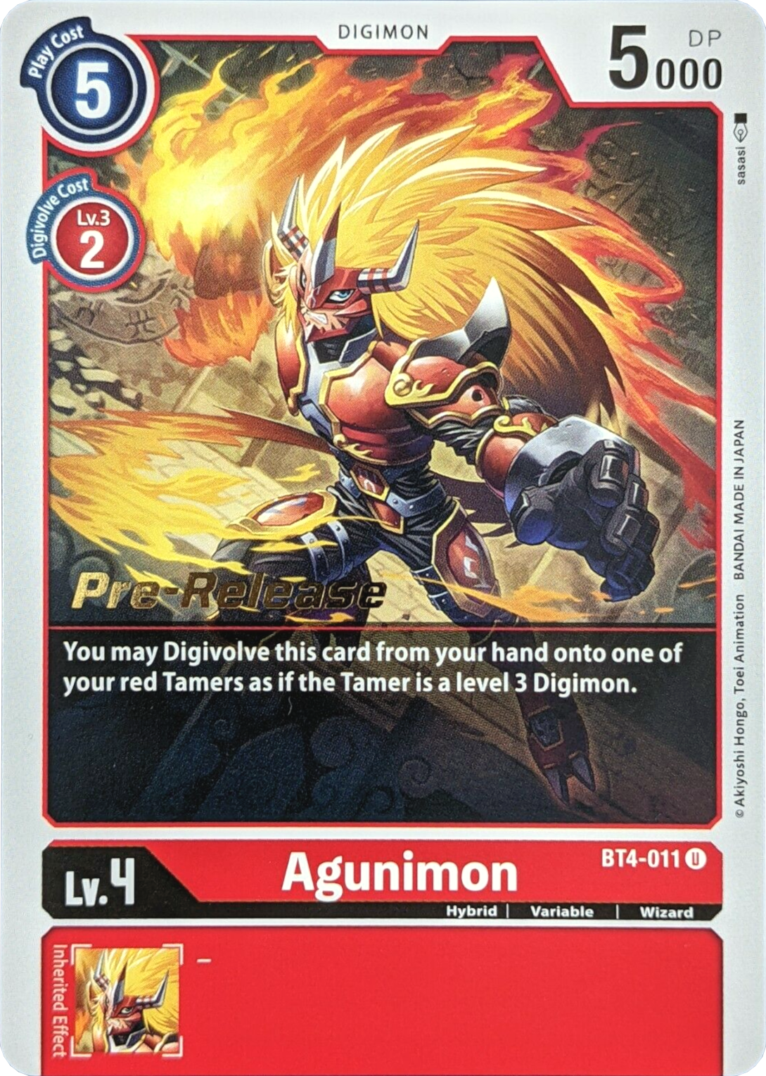 Image of Agunimon [BT4-011] [Great Legend Pre-Release Promos]