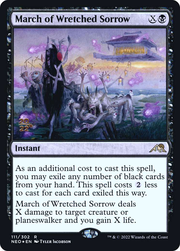Image of March of Wretched Sorrow [Kamigawa: Neon Dynasty Prerelease Promos]