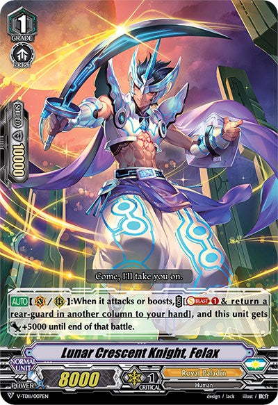 Image of Lunar Crescent Knight, Felax (V-TD11/007EN) [Altmile]