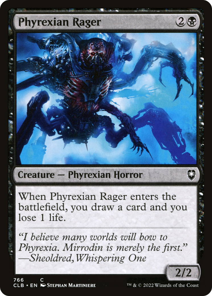 Image of Phyrexian Rager [Commander Legends: Battle for Baldur's Gate]