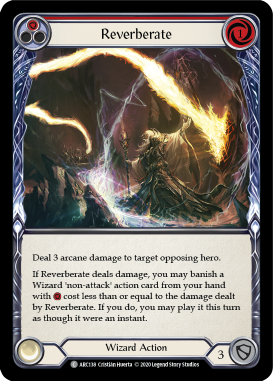 Image of Reverberate (Red) [U-ARC138] (Arcane Rising Unlimited)  Unlimited Rainbow Foil
