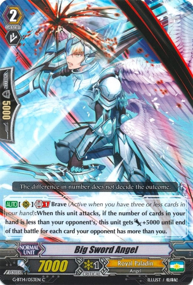 Image of Big Sword Angel (G-BT14/053EN) [Divine Dragon Apocrypha]