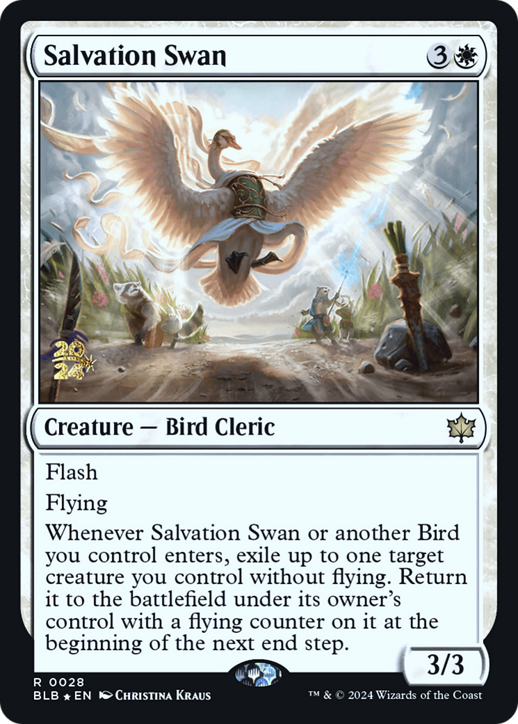 Image of Salvation Swan [Bloomburrow Prerelease Promos]