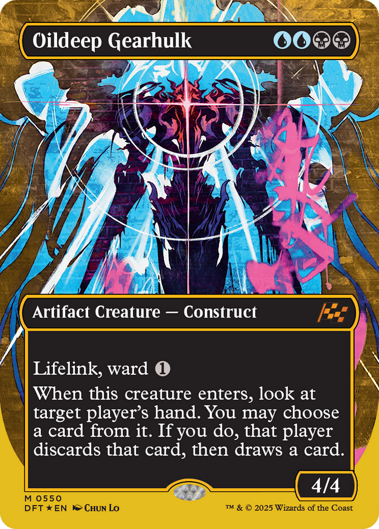 Image of Oildeep Gearhulk (Borderless) (First-Place Foil) [Aetherdrift]