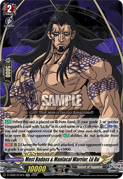 Image of Most Badass & Maniacal Warrior, Lu Bu (D-TB02/014EN) [Record of Ragnarok]