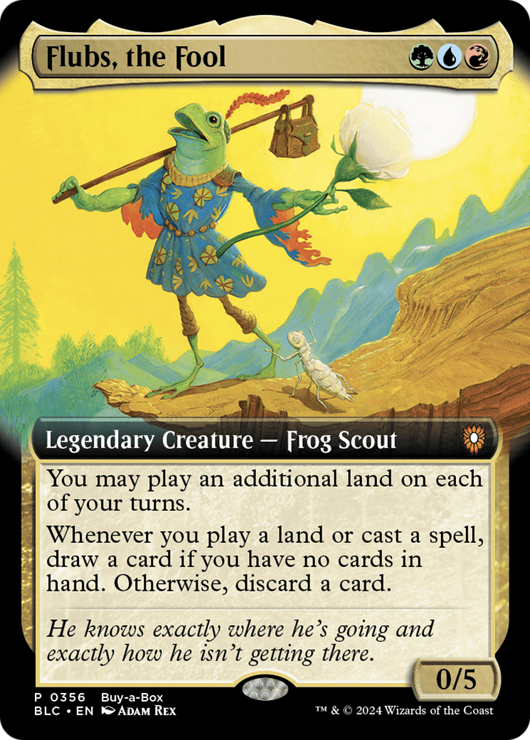 Image of Flubs, the Fool (Buy-A-Box) (Extended Art) [Bloomburrow Promos]
