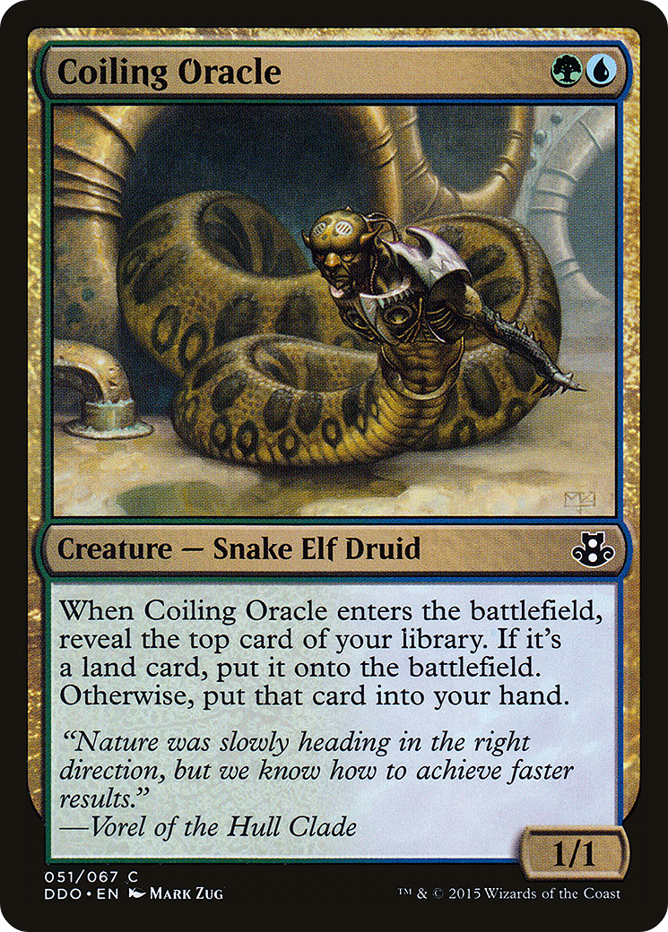 Image of Coiling Oracle [Duel Decks: Elspeth vs. Kiora]