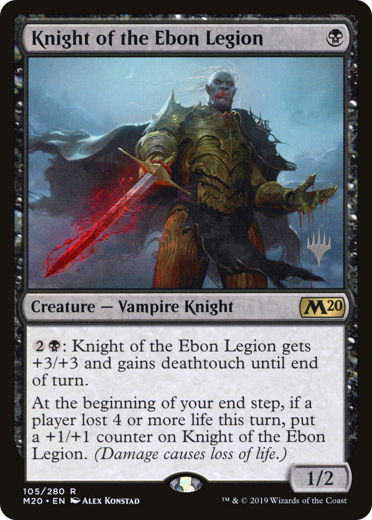 Image of Knight of the Ebon Legion (Promo Pack) [Core Set 2020 Promos]