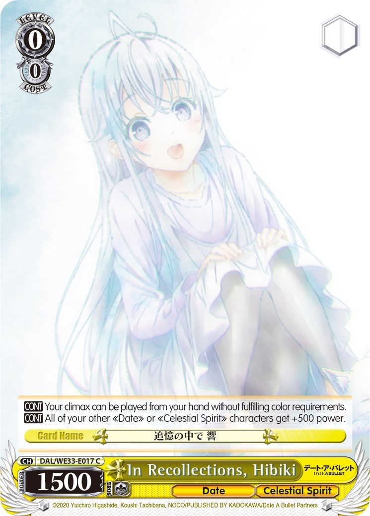 Image of In Recollections, Hibiki (DAL/WE33-E017 C) [Date A Bullet]