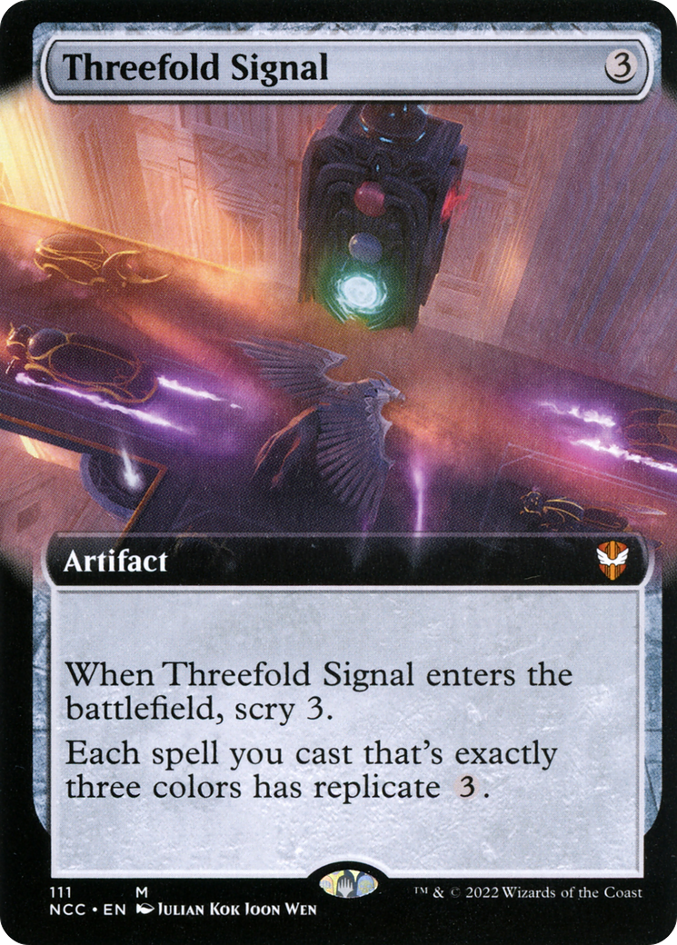 Image of Threefold Signal (Extended Art) [Streets of New Capenna Commander]