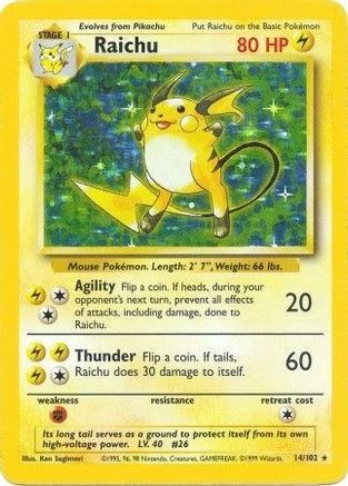 Image of Raichu (14/102) [Base Set Unlimited]