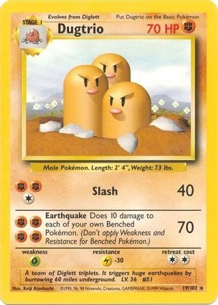 Image of Dugtrio (19/102) [Base Set Unlimited]