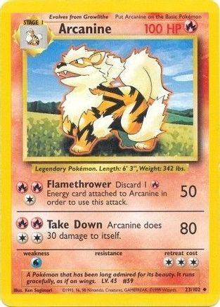 Image of Arcanine (23/102) [Base Set Unlimited]