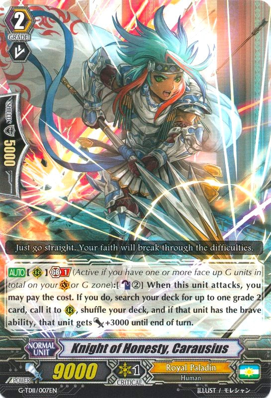Image of Knight of Honesty, Carausius (G-TD11/007EN) [Divine Knight of Heavenly Decree]