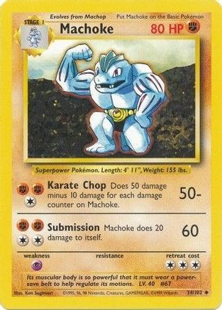 Image of Machoke (34/102) [Base Set Unlimited]