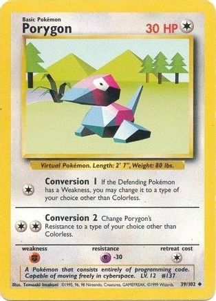 Image of Porygon (39/102) [Base Set Unlimited]