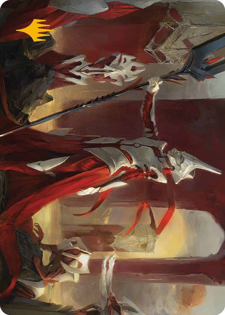 Image of Porcelain Zealot Art Card (Gold-Stamped Signature) [Phyrexia: All Will Be One Art Series]