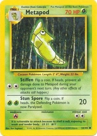 Image of Metapod (54/102) [Base Set Unlimited]