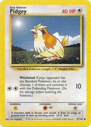 Image of Pidgey (57/102) [Base Set Unlimited]