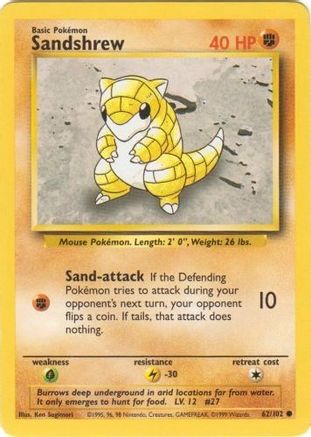 Image of Sandshrew (62/102) [Base Set Unlimited]