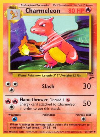 Image of Charmeleon (35/130) [Base Set 2]
