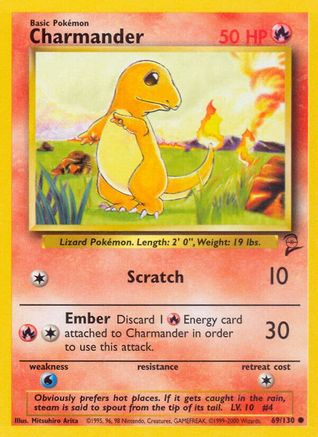 Image of Charmander (69/130) [Base Set 2]