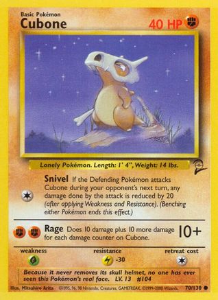 Image of Cubone (70/130) [Base Set 2]