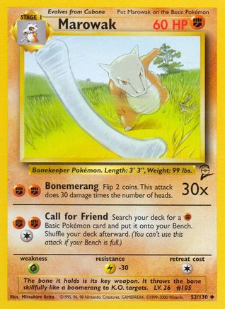 Image of Marowak (52/130) [Base Set 2]