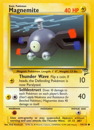 Image of Magnemite (79/130) [Base Set 2]