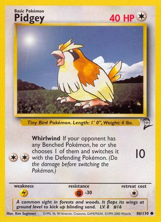 Image of Pidgey (86/130) [Base Set 2]