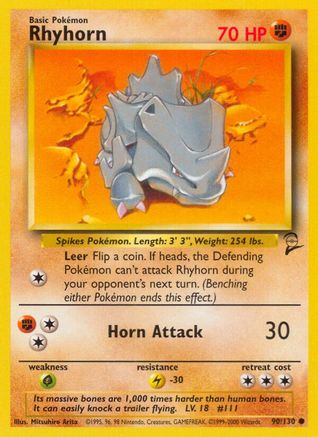 Image of Rhyhorn (90/130) [Base Set 2]