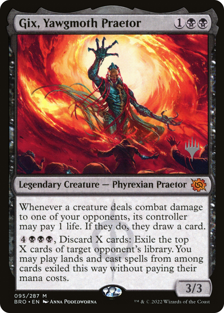 Image of Gix, Yawgmoth Praetor (Promo Pack) [The Brothers' War Promos]