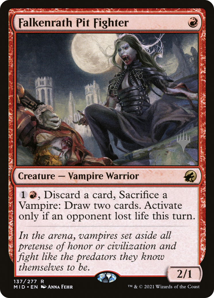 Image of Falkenrath Pit Fighter (Promo Pack) [Innistrad: Midnight Hunt Promos]