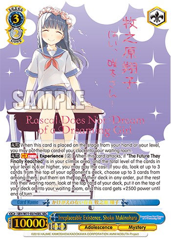 Image of Irreplaceable Existence, Shoko Makinohara (Foil) [Rascal Does Not Dream of a Dreaming Girl]