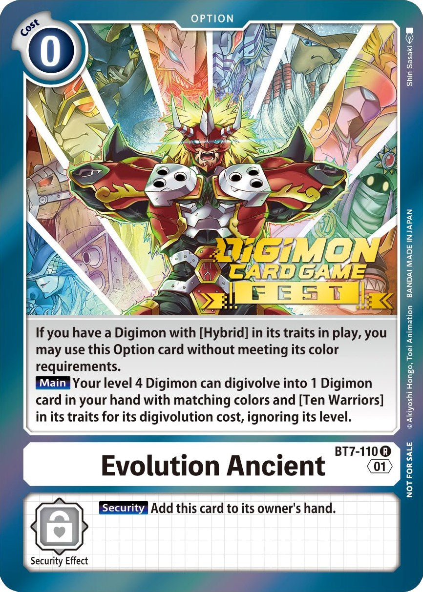 Image of Evolution Ancient [BT7-110] (Digimon Card Game Fest 2022) [Next Adventure Promos]