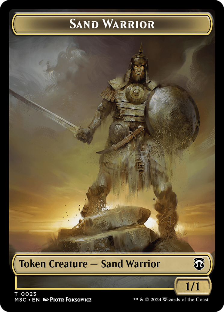 Image of Marit Lage // Sand Warrior Double-Sided Token [Modern Horizons 3 Commander Tokens]