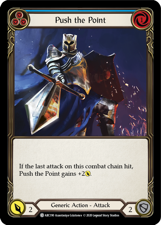 Image of Push the Point (Blue) [U-ARC190] (Arcane Rising Unlimited)  Unlimited Normal