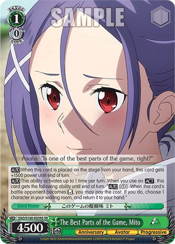 Image of The Best Parts of the Game, Mito [Sword Art Online Animation 10th Anniversary]