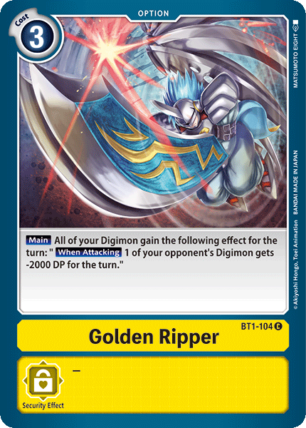 Image of Golden Ripper [BT1-104] [Release Special Booster Ver.1.0]