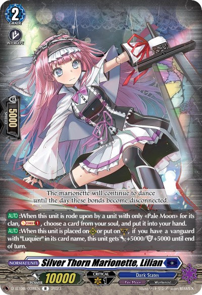 Image of Silver Thorn Marionette, Lilian (D-BT08/038EN) [Minerva Rising]
