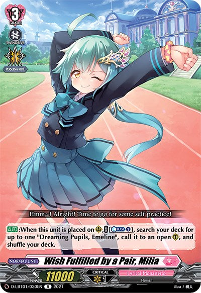 Image of Wish Fulfilled by a Pair, Milia (D-LBT01/030EN) [Lyrical Melody]