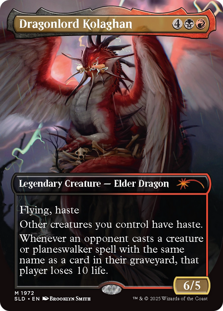 Image of Dragonlord Kolaghan // Dragonlord Kolaghan (SLD-1972) - Secret Lair Drop (Borderless) Foil