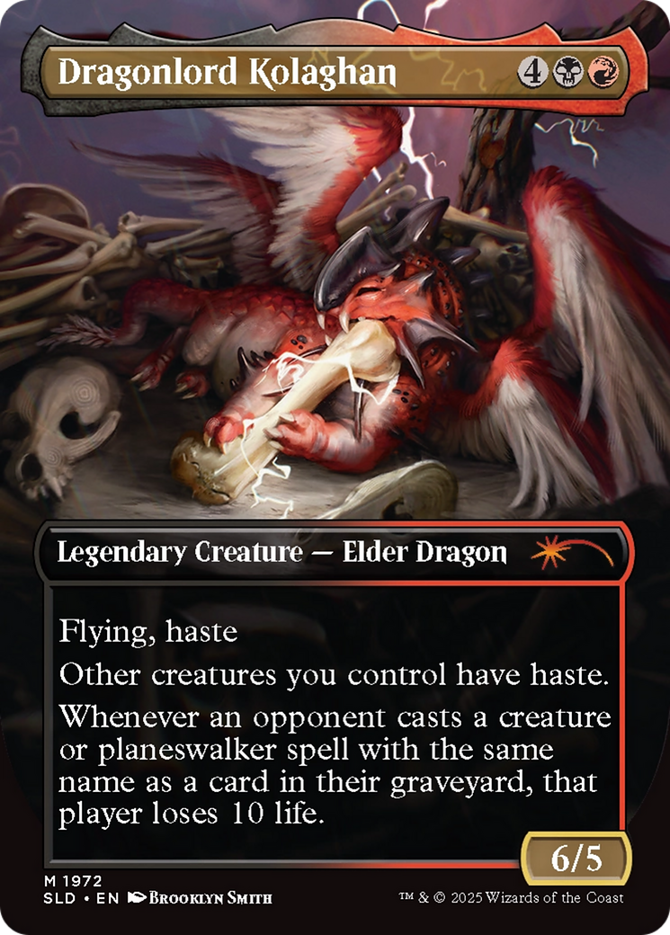 Image of Dragonlord Kolaghan // Dragonlord Kolaghan (SLD-1972) - Secret Lair Drop (Borderless) Foil