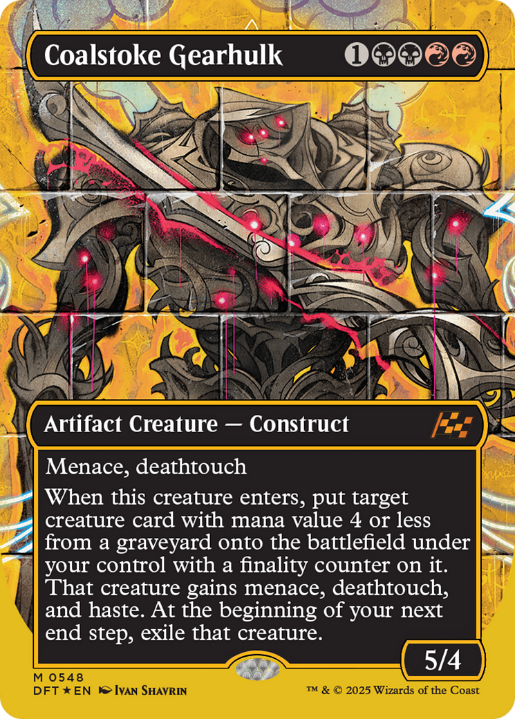 Image of Coalstoke Gearhulk (Borderless) (First-Place Foil) [Aetherdrift]