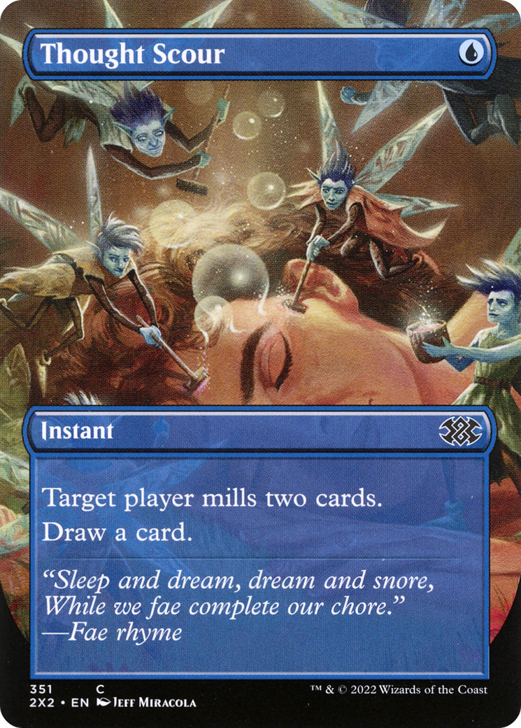 Image of Thought Scour (Borderless Alternate Art) [Double Masters 2022]