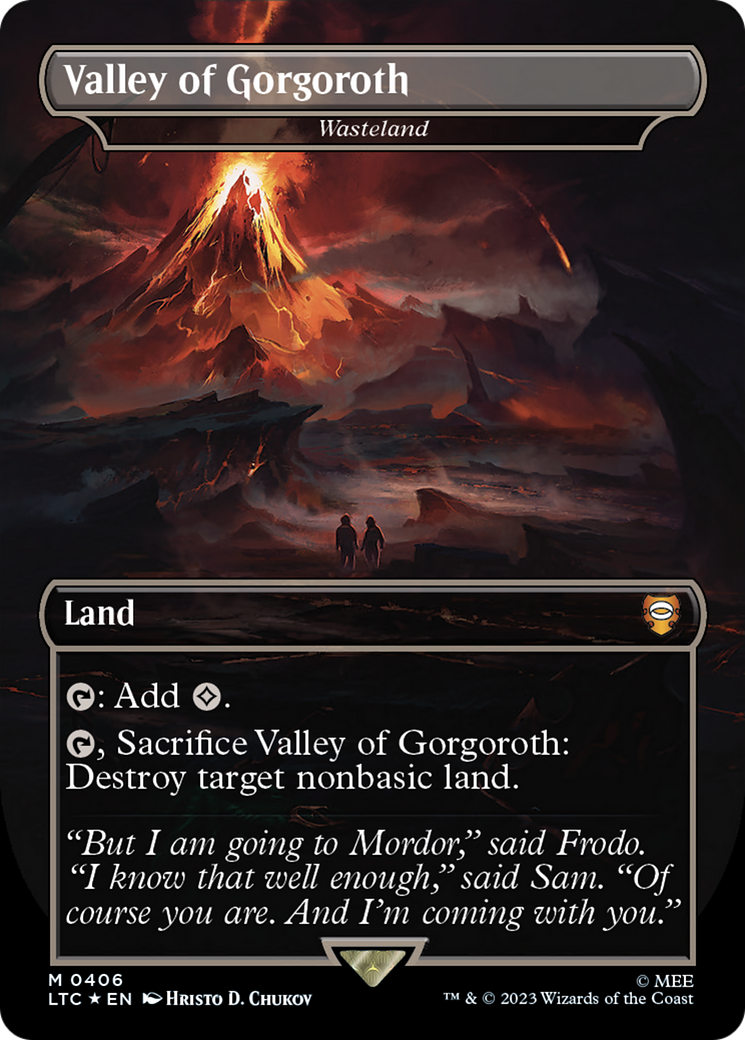 Image of Valley of Gorgoroth - Wasteland (Surge Foil Realms and Relics) [The Lord of the Rings: Tales of Middle-Earth Commander]
