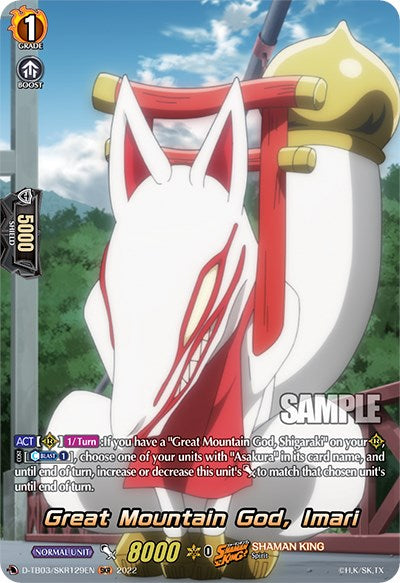 Image of Great Mountain God, Imari (D-TB03/SKR129EN) [Shaman King]