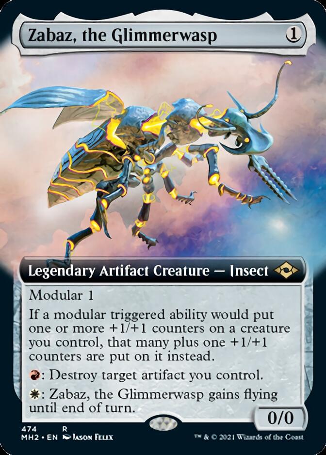 Image of Zabaz, the Glimmerwasp (Extended Art) [Modern Horizons 2]