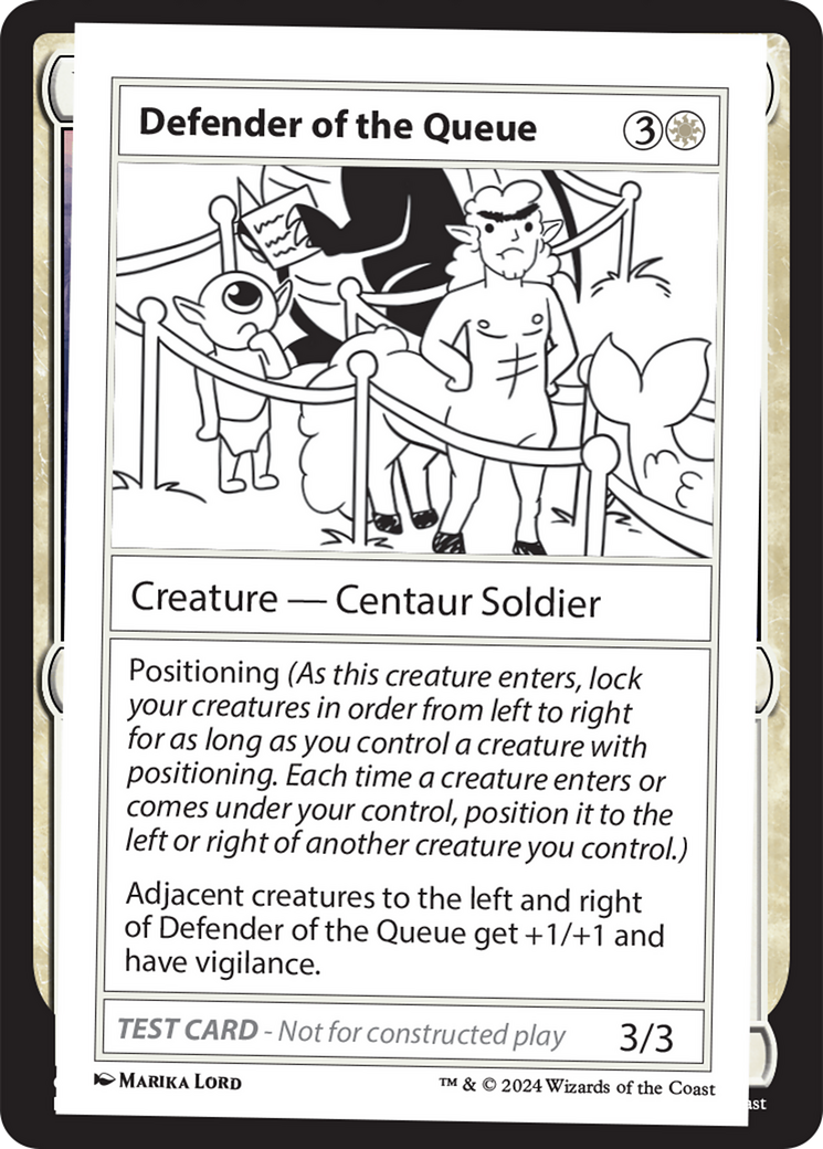 Image of Defender of the Queue [Mystery Booster 2 Playtest Cards]